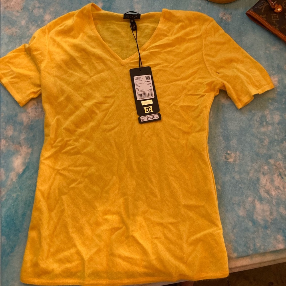 Escada Cashmere Yellow Top (Size M)